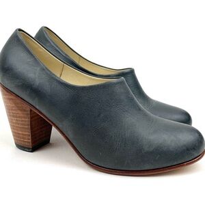 Nisolo Austin Heel Leather Boots In Smoke Gray Leather Size 7.5